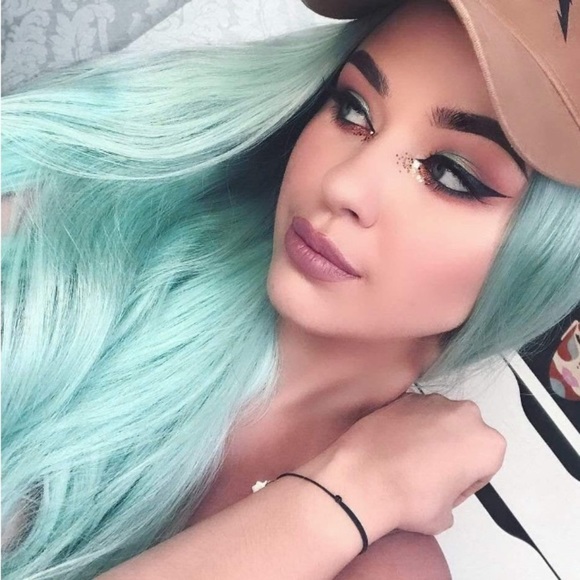 Stace MINT LACE FRONT Dark ROOT WIG NWT